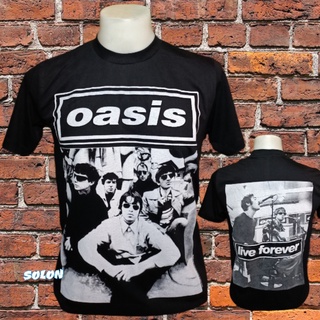 เสื้อวง OASIS แขนสั้น ไม่มีตะเข็บข้าง คอฟิต ป้ายUSA เสื้อวง เสื้อผู้ชาย เสื้อทัวร์ วงร็อคคต่างประเทศ