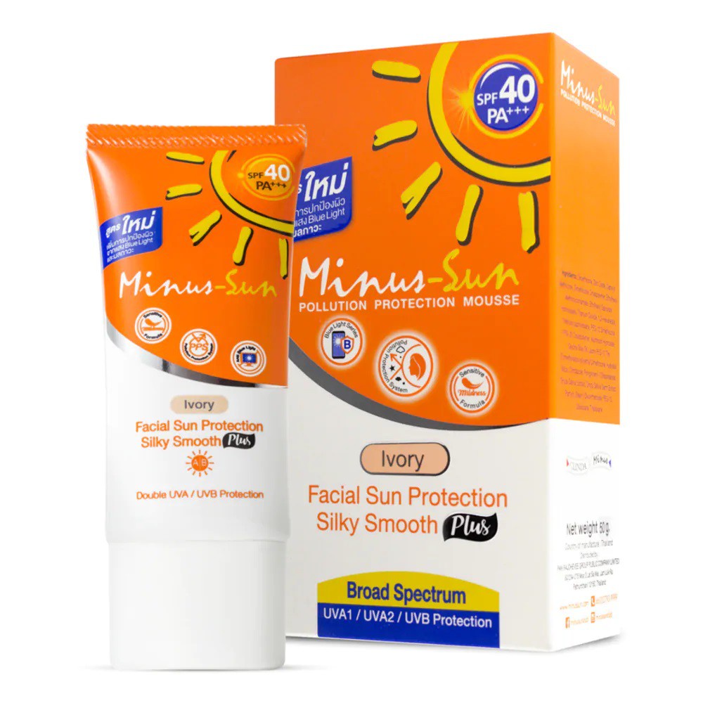 Minus-Sun Protection SPF 40 PA++cream 30 g ไมนัส-ซัน 300พอลลูชั่น โพรเทคชั่น
