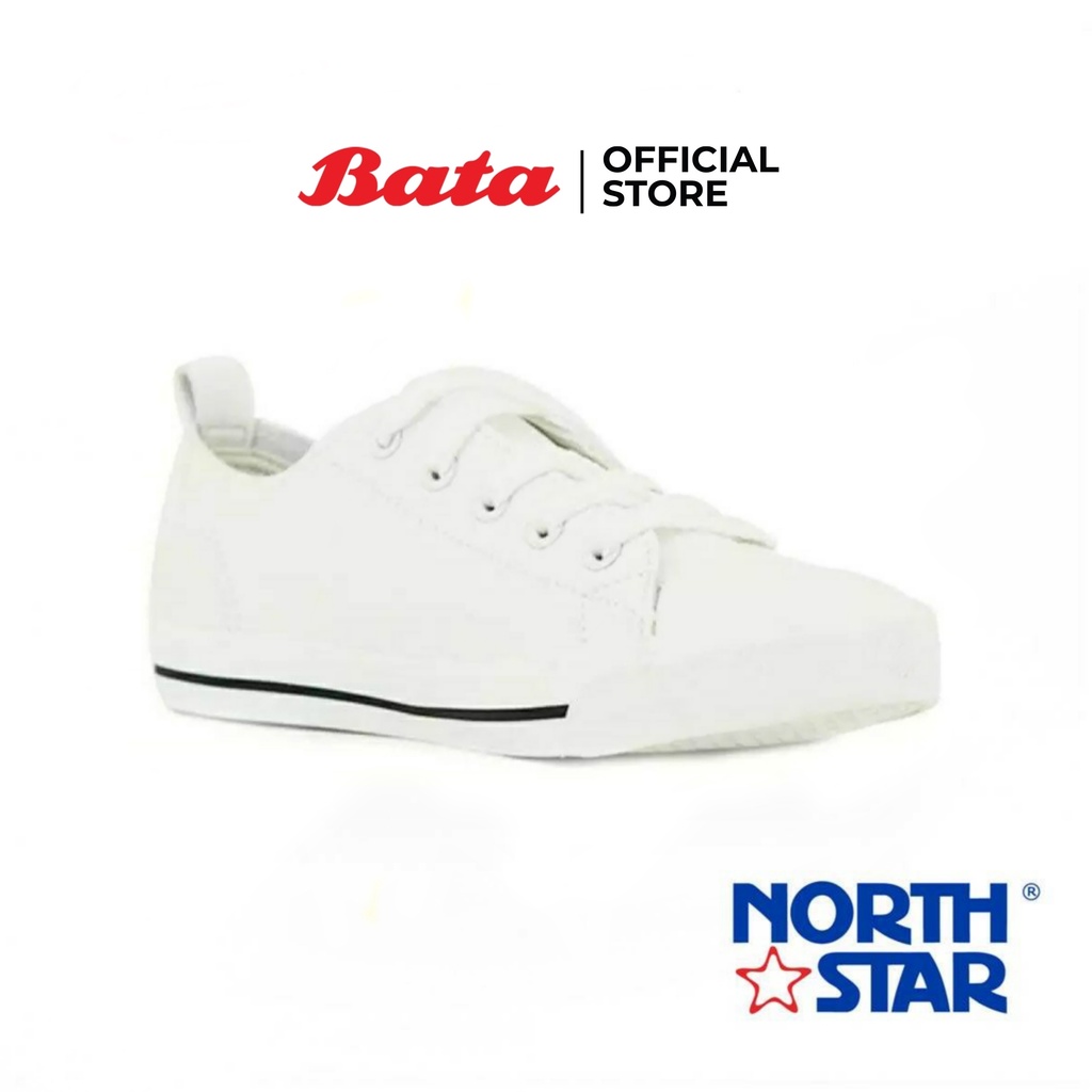 Bata NORTHSTAR-LADIES รองเท้าผ้าใบ LADIES&amp;VALCANISED แบบเชือก สีขาว รหัส 5211121