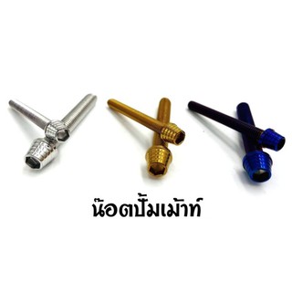 น๊อตยึดปั้มเมาท์ หัวจี้ลายสูง มี 3 สี ราคาต่อ 1 ชุด (2ตัว)