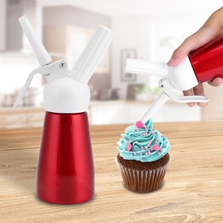 [Seller Recommend] Dsubuy Portable Red Aluminum Whipped Dessert Cream Butter Dispenser Whipper Foam Maker 250mL