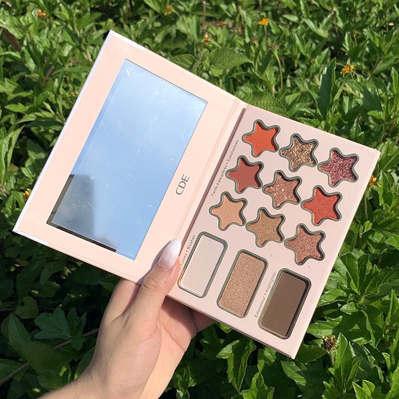 CDE-12 stars palette พาเลทตลับใหญ่ อายแชโดว์+คอนทัวร์ ไฮไลท์ 12สี