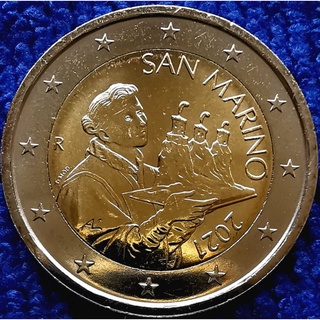 เหรียญ​ซันมาริโน่​ San Marino, 2​ Euro, ไม่​ผ่าน​ใช้​ UNC, #​1481T