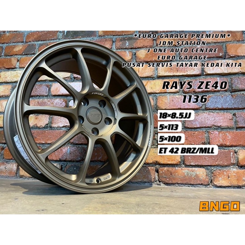 Rays ZE40 1136 DESIGN 18INC ACCORD CIVIC FC FD FB INSPIRA LANCER ESTIMA CAMRY HRV CHR GOLF W176 W205