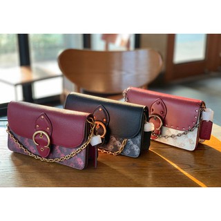 🌈สีใหม่ล่าสุดไม่ผิดหวังแน่นอน COACH Crossbody Clutch Horse And Carriage Print