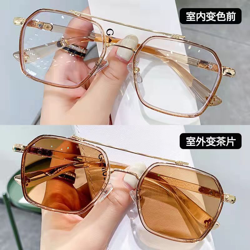 ใหม่! แว่นสายตาสั้น เลนส์มัลติโค้ต กรองแสง UV ออกแดดเปลี่ยนสีอัตโนมัติ ( -50 ถึง-800 ) - รูปที่ 2