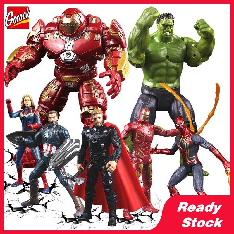 Gorock ใช้งานร่วมกับ Lego Marvel Avengers Captain America Iron Man Spiderman Fighter รุ่นตกแต่งตุ๊กตา Action ตุ๊กตา Series