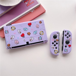 Nintendo Switch OLED เคสธีมแอนิเมชั่น การ์ตูนน่ารัก สีสันสดใส ปลอก TPU เกมคอนโซล ที่จับ ป้องกัน ปกอ่อน