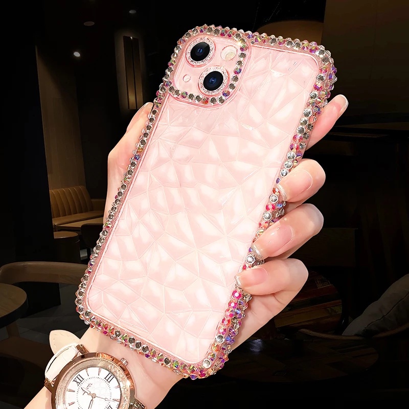 หรูหราGlitter Blingเพชรโปร่งใสเคสโทรศัพท์สําหรับiPhone 13 12 Pro Max 11 X XS XR 7 8 Plus SE 3 ฝาครอบซิลิโคนใส - รูปที่ 3