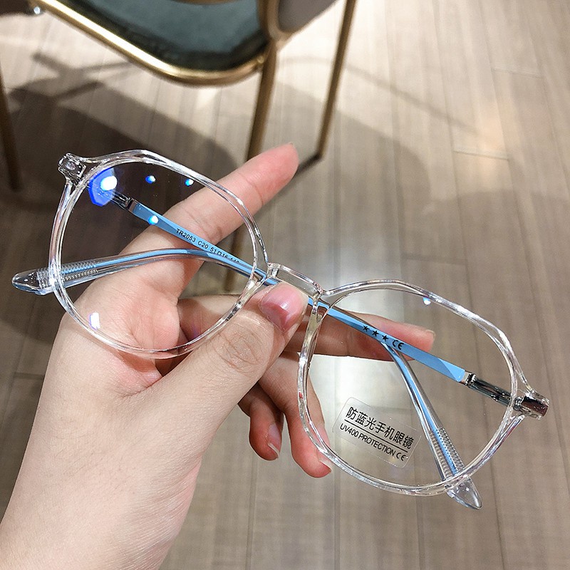 IFYOU แว่นตากันแดด แบบใส ป้องกันรังสี ป้องกันแสงสีฟ้า สไตล์วินเทจ เครื่องประดับ แฟชั่นสําหรับผู้หญิง