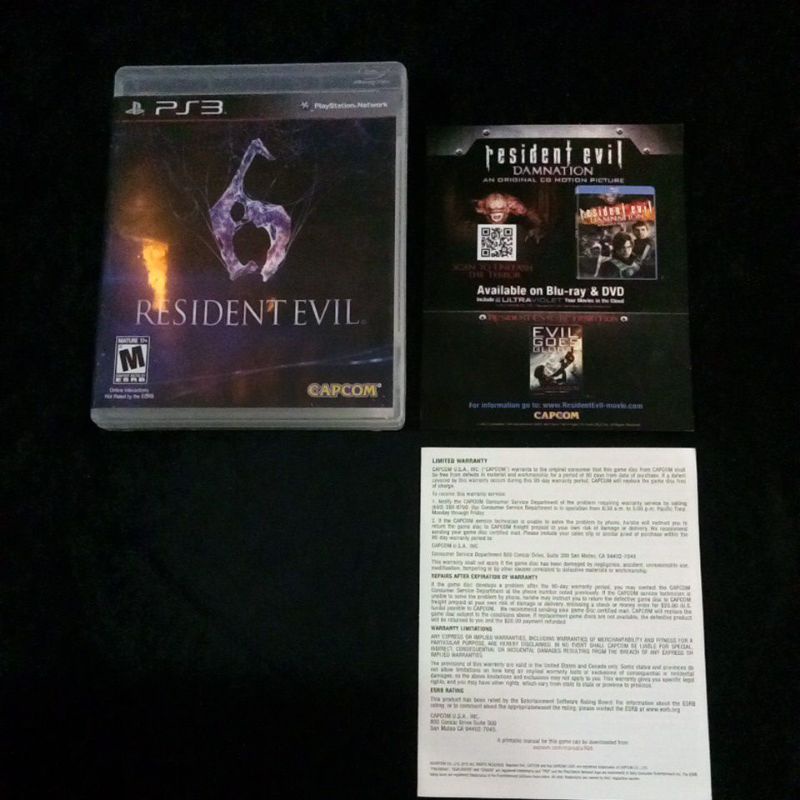 แผ่นแท้ ps3 - resident evil 6 (โซน1)