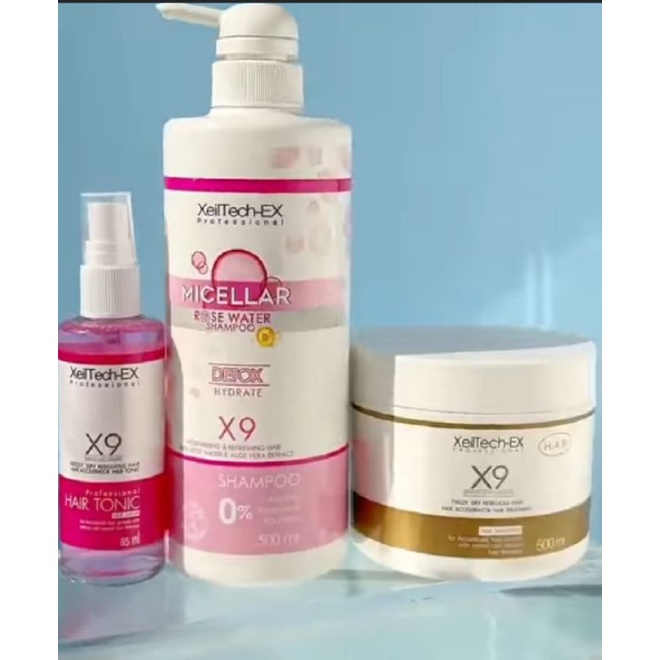 ชุดเซลเทคเอ็กซ์ เร่งผมให้ยาวเร็วๆ #Xeiltech-EX Professional X9 (ทรีทเมนต์เร่งผมยาว500ml.+เซรั่ม85ml.