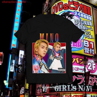 เสื้อยืดผ้าฝ้าย kpop Mino Winner Homage T-shirt ผู้หญิง ดพิมพ์ลาย ดผ้าเด้ง คอกลม cotton ความนิยม sale fanmade