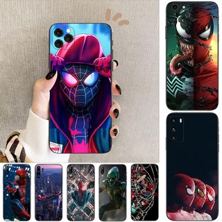 เคสโทรศัพท์มือถือนิ่ม พิมพ์ลายสไปเดอร์แมน สีดํา สําหรับ Vivo Y11 S Y20i Y20S Y12 Y15 Y17 Y19 Y5S