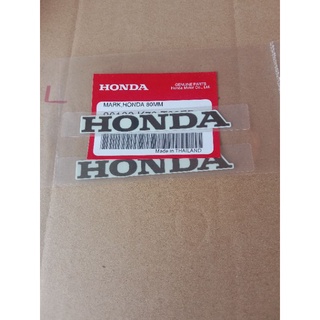 86102-K73-T90ZDเครื่องหมายHONDA80มม.สีดำพื้นหลังสีขาว ติดบังลมหน้าซ้าย ขวา เวฟ125iรุ่นLEDปี2019-2021,2ชิ้น