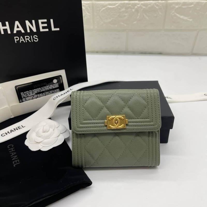 Chanel boy wallet hi-end origi (อะไหล่ทองด้าน สวยมาก)