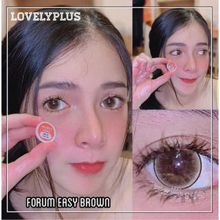 💋 มีค่าสายตา 💋 Lovely Forum Easy Gray Brown  💋 บิ๊กอาย สุดปัง คอนแทคเลนส์ รายเดือน มีอย แถมตลับฟรี เลนส์นิ่ม สวยปังมาก