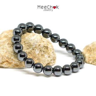 หินเฮมาไทต์ แร่เฮมาไทต์ Hematite 10 มิล แร่ในตระกูลเหล็กไหล หินมงคล หินสี หินสีเงิน หินสีเทา By.Meechok