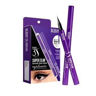 (0.4ml.) Deesay Eyeliner 3S Super Slim Smooth Stain Black ดีเซย์ อายไลเนอร์