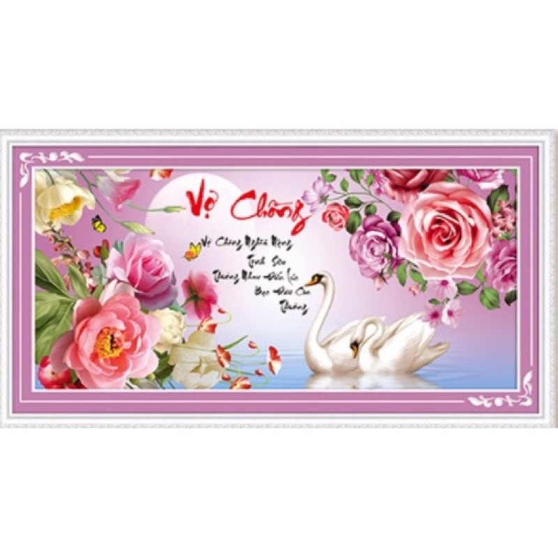 ภาพวาดเพชรของคู่รัก Lg1058 ขนาด 100x50cm