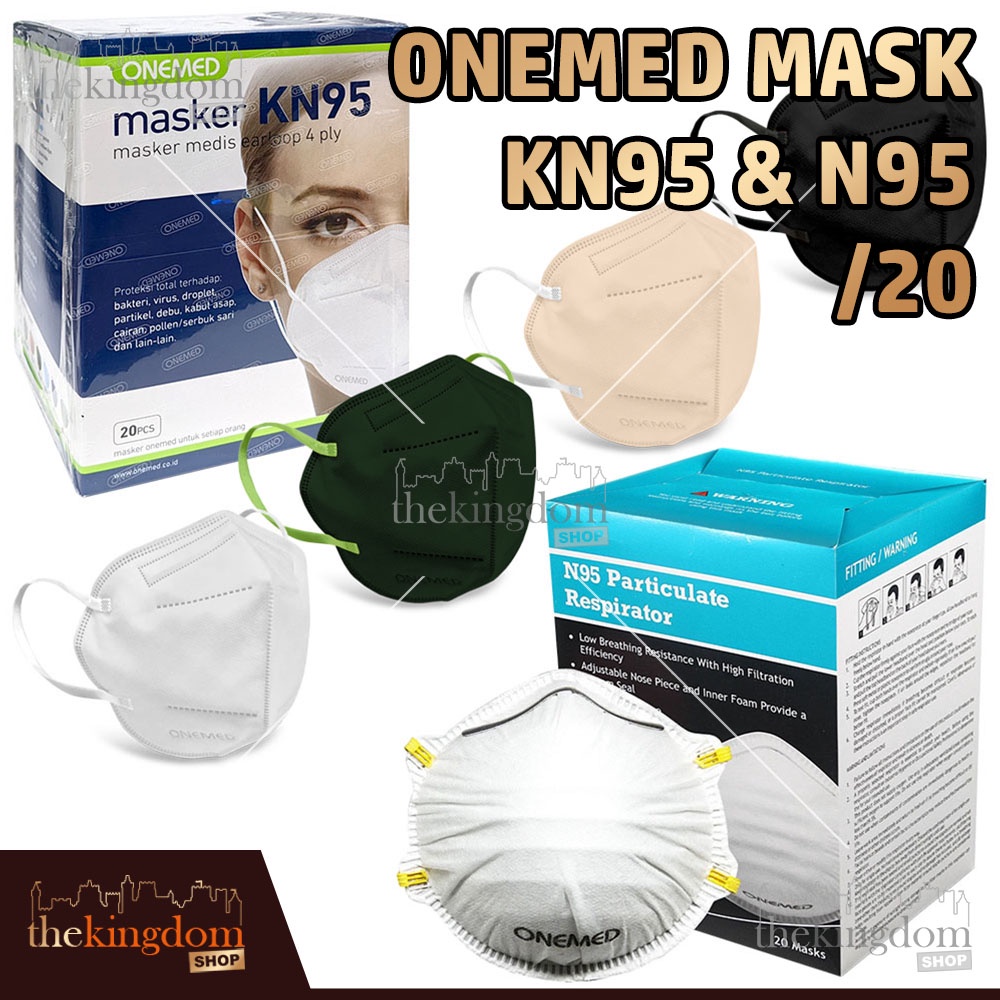 OneMed Mask N95 KN95 4Ply Particulate Respirator Earloop Headloop Mask /20