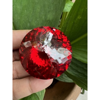 28 mm Red cubic zirconia 2.8 centimeter