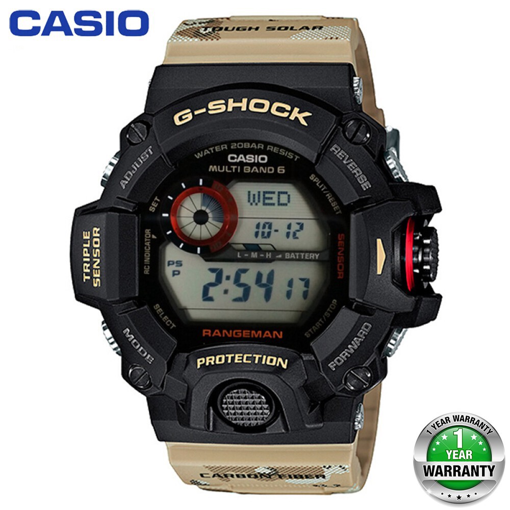【ขายด่วน】 Casio G-Shock GW-9400 RANGEMAN นาฬิกาดิจิตอลสำหรับผู้ชาย Sport Army Army Green