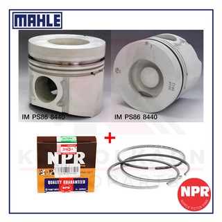 MAHLE ลูกสูบ+แหวน NPR สำหรับ ISUZU รุ่นเครื่อง 4BG1-T