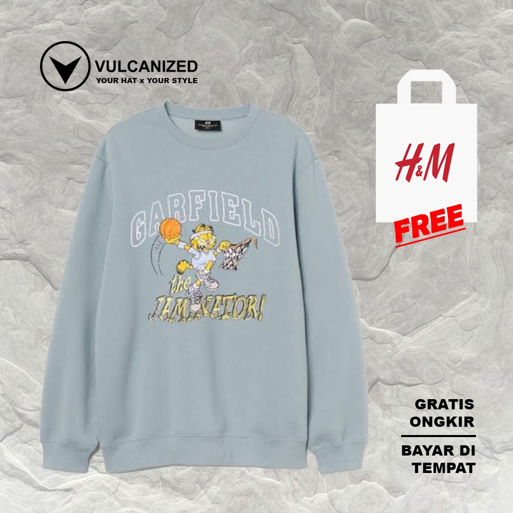 การ์ฟิลด์ บลู H&M CREWNECK