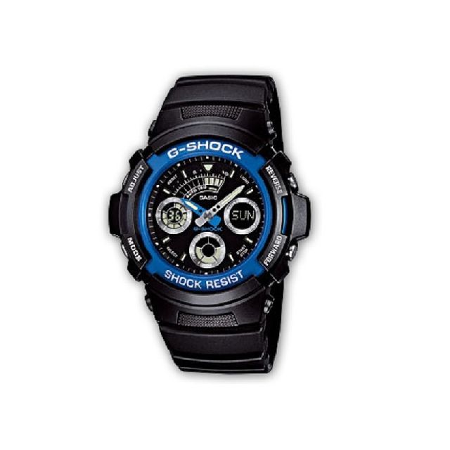 Casio G-Shock นาฬิกาข้อมือผู้ชาย รุ่น AW-591-2AVDR - Black/Blue