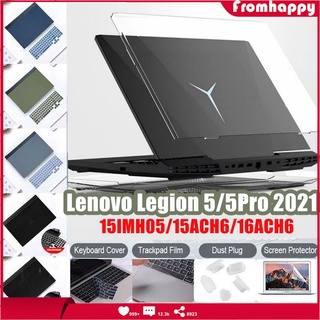 5 in 1 เคสแล็ปท็อป พร้อมฟิล์มหน้าจอ และฝาครอบคีย์บอร์ด สําหรับ Lenovo Legion 5 5 Pro 16ACH6 15IMH05 15ARH05