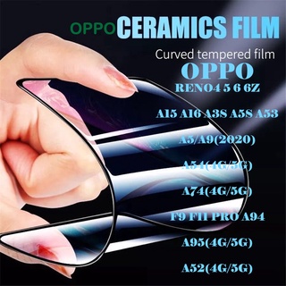 ฟิล์มเซรามิกส์ฟิล์มเซรามิค เต็มจอใส ตกไม่แตก งอได้ Soft Ceramics oppo RENO(4 5 6 6Z)RENO6Z RENO7A16 A5/9(2020)A74(4G/5G)