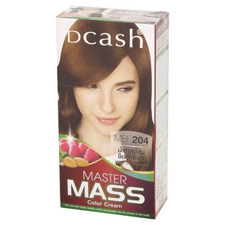 ถูกที่สุด✅ ดีแคช มาสเตอร์ แมส ครีมเปลี่ยนสีผม MB 204 สีน้ำตาลอ่อนช็อคโกแลต 1 ชุด D Cash Master Mass MB 204 Light Chocola