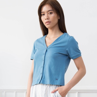 ZESENSE - เสื้อยืดคาร์ดิแกนแขนสั้น - SHORT SLEEVE CARDIGAN