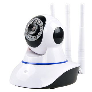 กล้องวงจรปิด 3เสาสัญญาณ V380 HD 1080p  Wifi Wirless IP camera  มองเห็นในที่มืด แถมฟรีอะแดปเตอร์