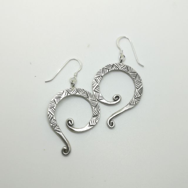 ต่างหูเงินแท้ 99.9 Handmade ลาย Filigree