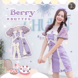 Berry Butter : BLT มินิเดรสน้องม่วงคาดครีม แต่งโบว์ หวานละมุน