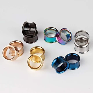 ✪จิวระเบิดหู จิวปากแตรสแตนเลสแท้ 6 - 20mm✪ EAR EXPANDER (SS.01) ✪ Ear expander Stainless Steel Jewelry - 1 Piece