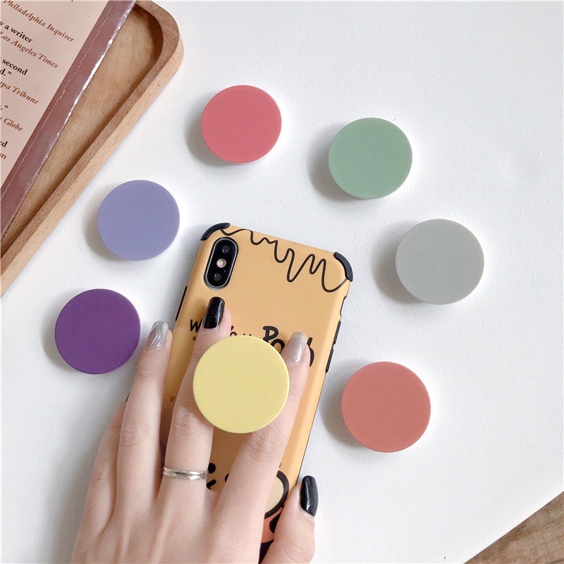 พร้อมส่งในไทย  ที่ติดหลังโทรศัพท์ ที่ติดโทรศัพท์  สีพื้นเรียบๆ แบบมินิมอล กริ๊บต็อก Griptok สำหรับติดมือถือ พับได้ iring