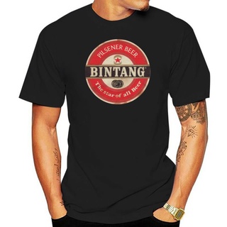 เสื้อยืดลําลอง ผ้าฝ้าย 100% แขนสั้น คอกลม พิมพ์ลาย Bintang Beer Pilsener Indonesia Jakarta National Retro Lookcool Pride