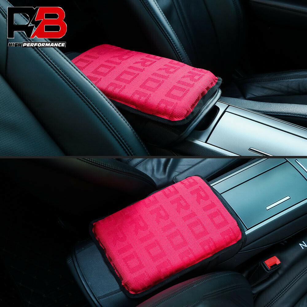 JDM BRIDE ผ้าที่เท้าแขนรถ Pad ฝาครอบคอนโซลกลางกล่องเบาะรองนั่งสําหรับรถยนต์สากล