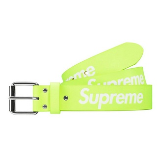 Supreme Repeat Leather Belt (SS23) (FLUORESCENT YELLOW)