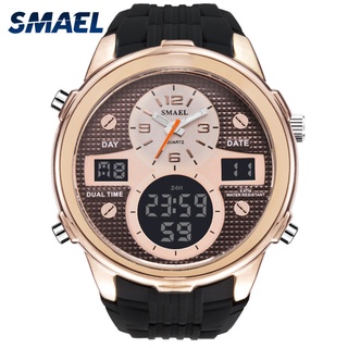 SMAEL Brand Luxury Quartz Wristwatches Fashion Electronic Clocks LED Smart Watches Cool Men Sport Watches Water Resistan