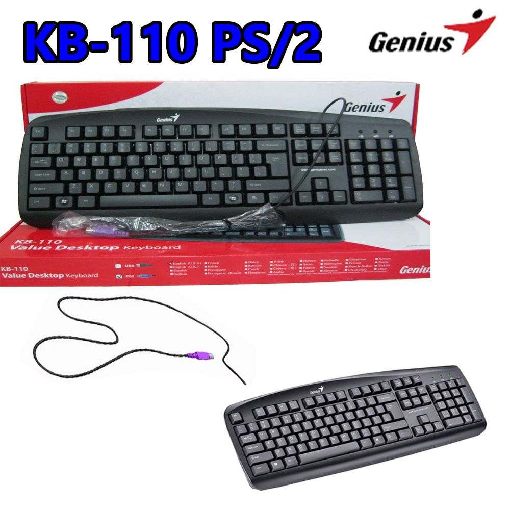 Keyboard Genius Unitech PS2 KB-110 / UNK-001 คีย์บอร์ด จีเนียส ยูนิเทค PS/2