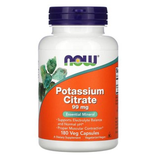 Now Foods, Potassium Citrate, 99 mg [ 180 Capsules ] Potassium puritan