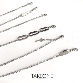 ใส่โค้ด TAKEONE29(ลดเพิ่ม 29.-)🛠handmade⛓สายคล้องหน้ากาก+คล้องแว่นสแตนเลสมีลาย สายสแตนเลสไม่ลอกไม่ดำ