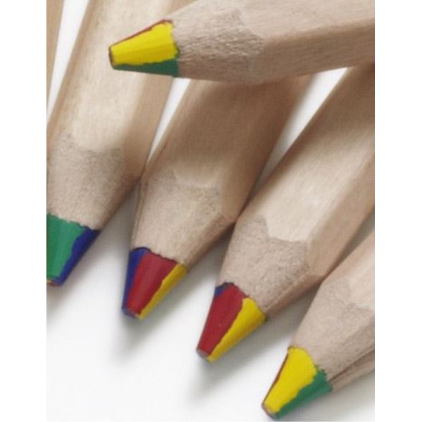 สต้อกมาร์ ดินสอสีไม้ กริปหกเหลี่ยม  มี 4 สีในแท่งเดียว ปลีก (ราคาต่อ 1 แท่ง) 