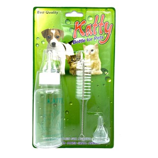 Katty ชุดขวดนมสำหรับลูกสุนัขและสัตว์เลี้ยง แคทตี้ ขวดนมสุนัขและแมว Bottle for Pets ขนาด 100 มล.