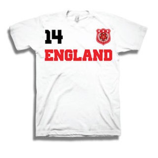 Diy England Soccer Team World Cup Mens White T-Shirt X7PN