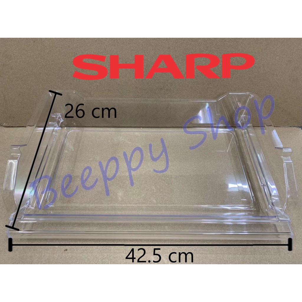 ถาดใต้ช่องฟรีซ ถาดใต้ช่องฟรีส Sharp รุ่น SJ-C15/C19 ถาดแช่เนื้อ Meat Tray ถาดใต้ช่องแข็ง ชั้นวางใต้ช